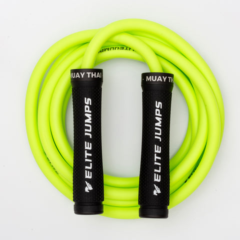 Muay Thai 3.0 - Adjustable 1.5lb Weighted Jump Rope Jump Rope Elite Jumps Signal Green
